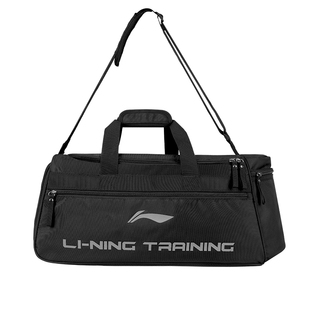 李宁桶包健身包男款斜挎包旅行手提行李大容量黑色女士训练运动包