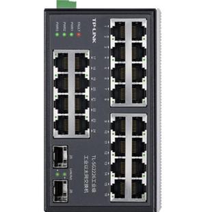 TP-LINK普联TL-SG2226工业级全千兆2光24电交换机26口轨道导轨式ERPS环网耐高低温抗干扰VLAN云管理12V供电24