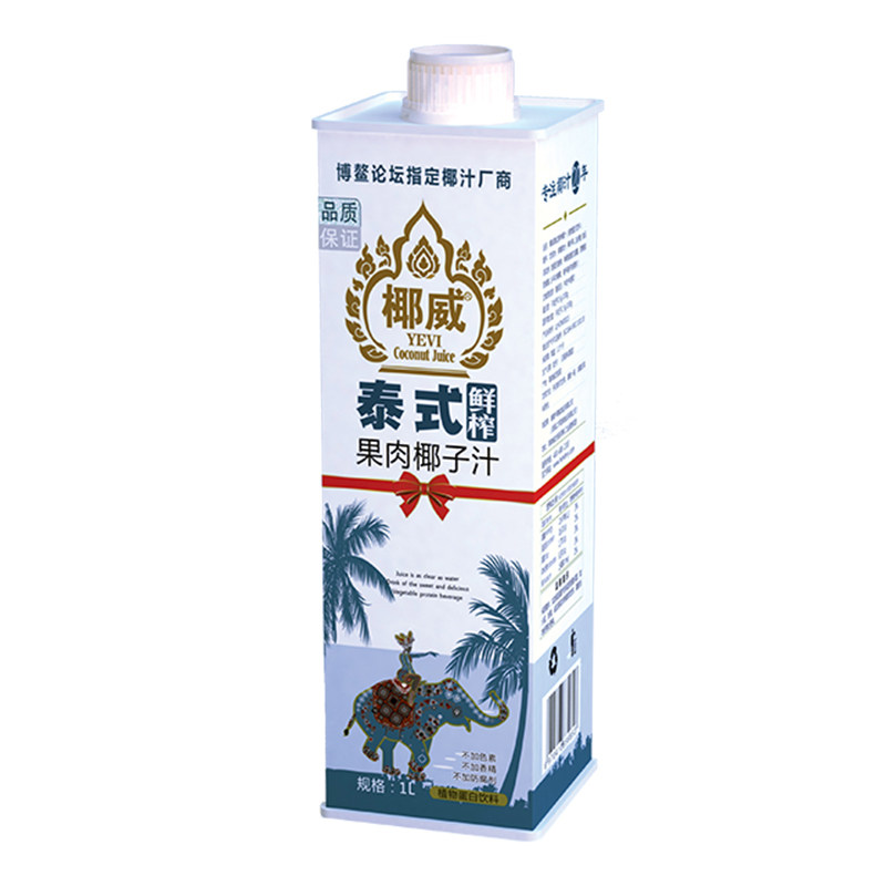 海南椰威果肉椰子汁泰式1kg*6瓶