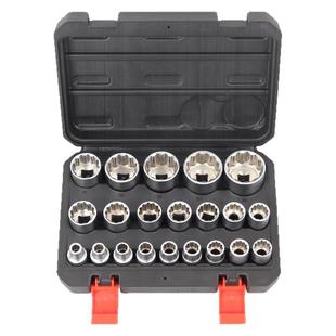 酷安腾12角梅花套筒套装加长全花24 36电动扳手套筒多花大飞风炮