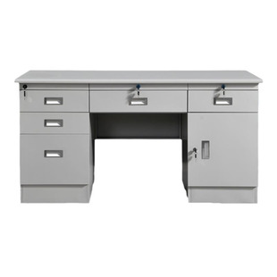 钢制办公桌子 财务桌1.2/1.4米北京铁皮电脑桌医用办公桌写字台桌