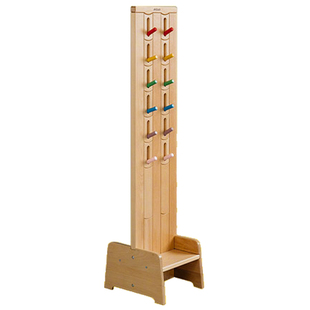 AVDAR彩虹挂衣架落地实木立式衣架儿童卧室床头衣帽架榉木实木