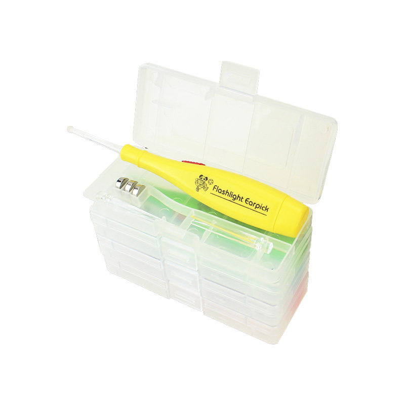 盒装儿童发光耳勺 软头电子挖耳扒带灯掏耳朵扣耳屎神器地摊摆滩