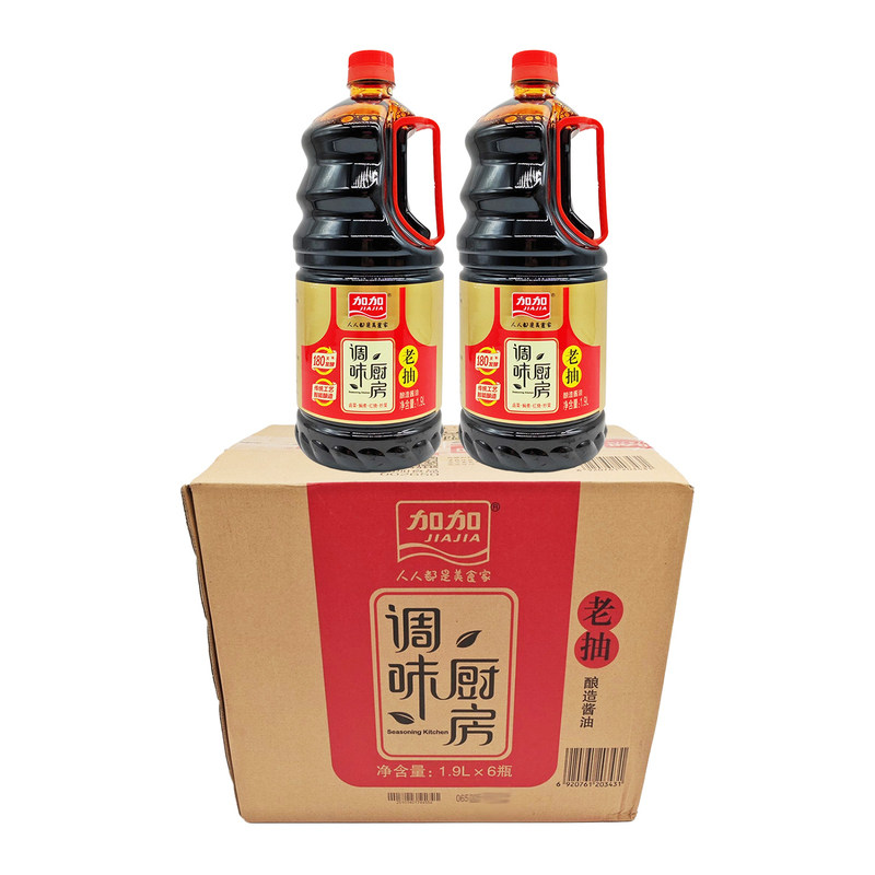 加加老抽酱油1.9L*6瓶调味厨房