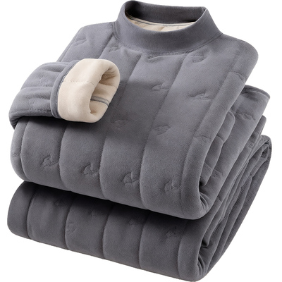 啄木鸟羊绒填充男女保暖内衣套装