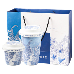 舍里中式陶瓷咖啡杯套装礼盒高档精致乔迁新居礼物带盖杯子马克杯