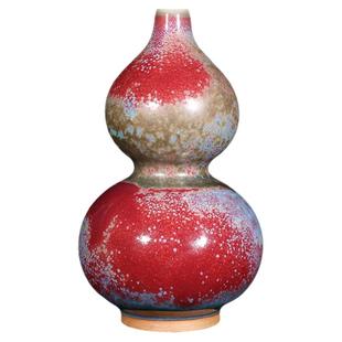 孔家钧窑【宝葫芦】15cm钧瓷手工艺品陶瓷桌面招财家居装饰摆件