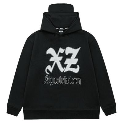 XXZXX潮牌加绒卫衣印花连帽套头