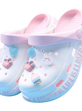 Abckids儿童洞洞鞋女童凉拖