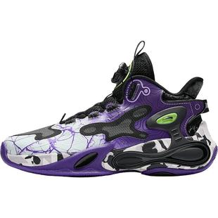 安踏儿童雷暴篮球鞋秋冬新款防滑高帮防护抗扭旋钮男大童运动童鞋