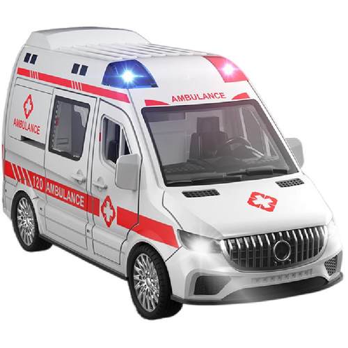 儿童仿真救护车玩具可开车门音乐故事早教耐摔抗磨男孩3-6岁益智