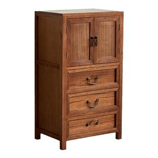 斗柜实木收纳柜卧室床头柜子抽屉开门式储物柜客厅边柜角柜置物架