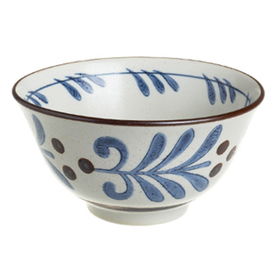 日式和风好看的4.5英寸陶瓷饭碗盘套装家用汤碗复古老式面碗餐具