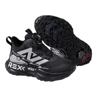 儿童鞋子2025冬大童男鞋冬季加绒加厚旋钮防滑冰爪运动鞋跑鞋男孩