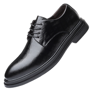 隐形增高8厘米男鞋冬季结婚新郎鞋真皮鞋男款正装商务休闲鞋子男