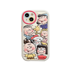 可爱卡通史努比适用苹果14手机壳皮质iPhone13ProMax新款15pro防摔12女款11硅胶14pro小众男简约创意全包软壳