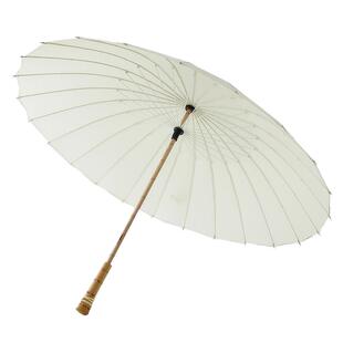 沛欣雨伞复古风汉中国风木质直柄伞24骨竹伞黑白男女长柄伞晴雨伞