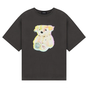 【线上独家】WE11DONE25男女同款彩色小熊短袖T恤设计感朋克风