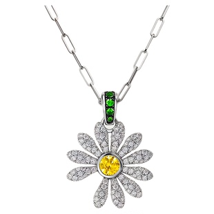 GD权志龙通体S925银同款雏菊项链女爆款高级感轻奢小众锁骨链颈链