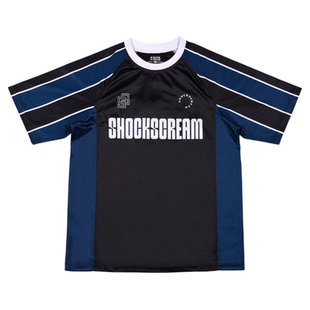 SHOCKSCREAM | 条纹速干球衣 复古欧码BBOY嘻哈街舞冰丝旋转短袖