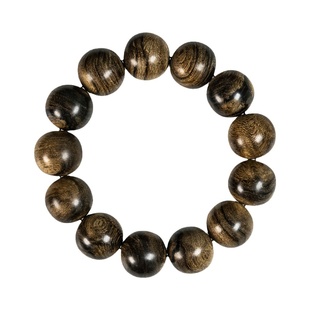 天然野柬埔寨菩萨棋虎斑纹沉香手串文玩佛珠男士手链老料保真沉水