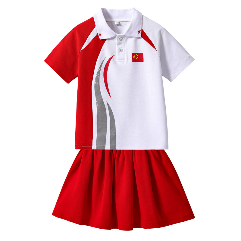 啦啦队演出服装儿童幼儿园表演小学生运动会合唱中国风班服毕业照