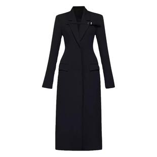 EAM STUDIO越南小众金属扣设计西装式风衣女春秋新款收腰气质大衣