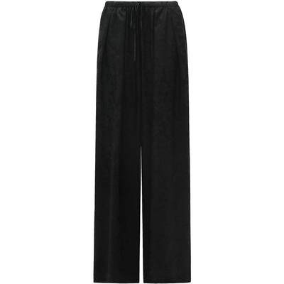 COCOBELLA暗纹提花缎面阔腿裤