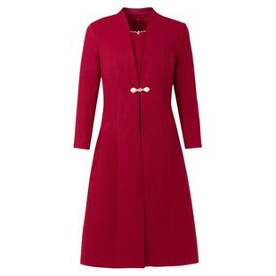 2025秋冬高端新中式喜婆婆婚宴装外套裙子结婚妈妈礼服旗袍套装裙