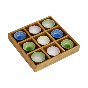 日式和风多格九宫格料理盒创意寿司盘寿司餐盘分格盘甜点点心竹盒