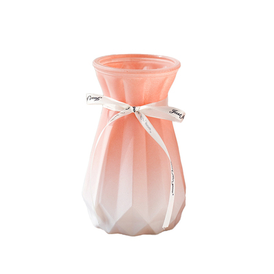 磨砂北欧富贵竹百合白色插花瓶