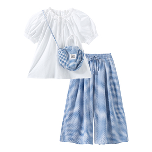 女童套装夏装2026新款女大童装夏季衣服初高中生女孩青少年两件套
