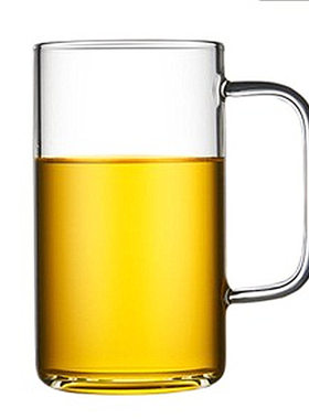 明尊耐热玻璃办公室带把手是水杯