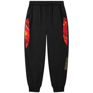 361度童装男童运动裤加绒儿童长裤冬季新款马年新年红色男孩裤子