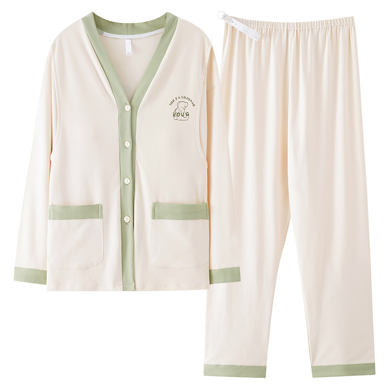 带胸垫柔软宽松月子服春秋产后