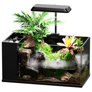 生态乌龟缸带雾化造景全套饲养鱼龟混养懒人养龟小型小乌龟专用缸