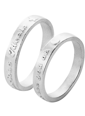 旦早原创情侣999足银对戒