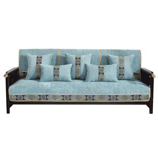 新中式沙发垫四季通用2025新款红木实木防滑沙发垫子套罩盖布巾