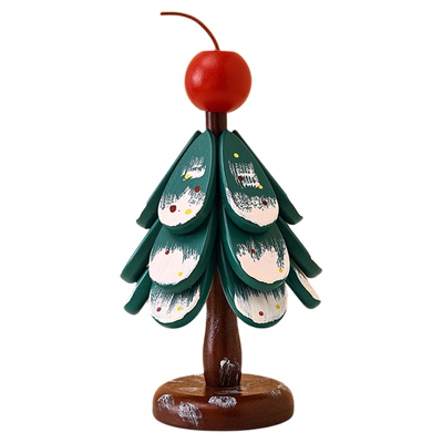 新款圣诞树实木防烫隔热杯垫