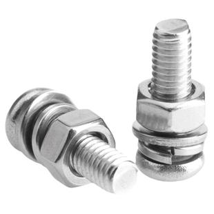 304不锈钢圆头螺丝螺母套装大全组合螺钉垫片弹垫M2M3M4M5M6M8M10