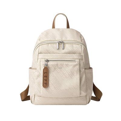 莱夫经典老花双肩包旅行轻便背包