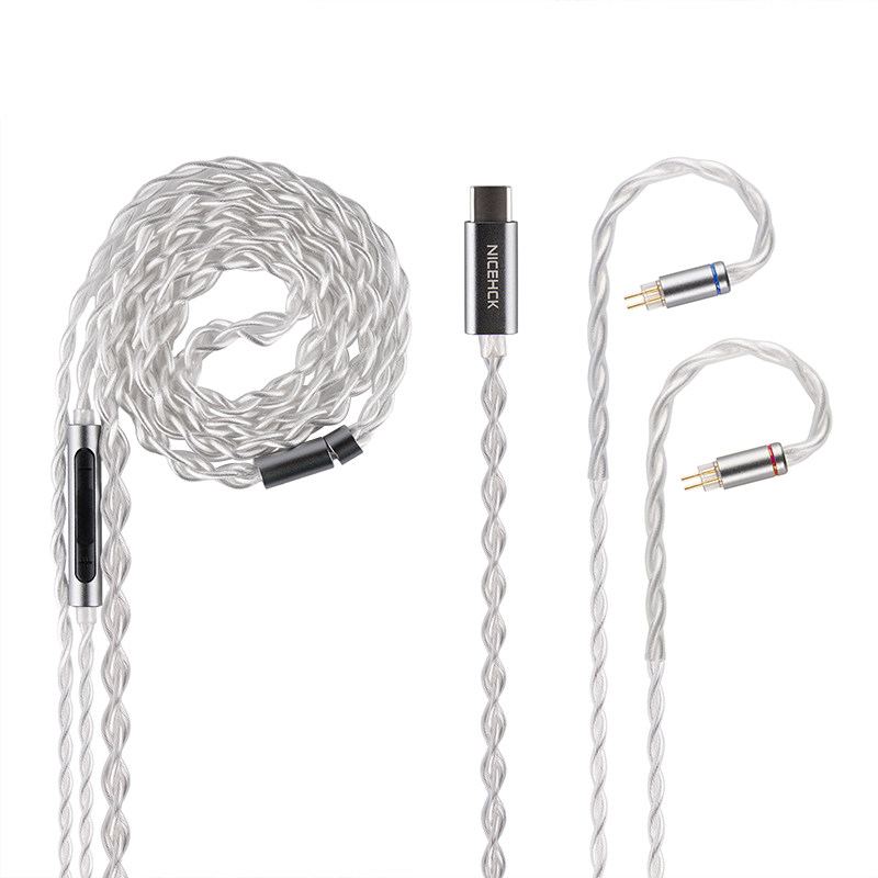NICEHCK原道SP4挂耳式耳机升级线高颜值高端混编线缆typec口带麦