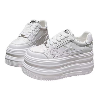 10cm厚底增高小白鞋女2026春季新款小个子休闲鞋时尚百搭松糕板鞋