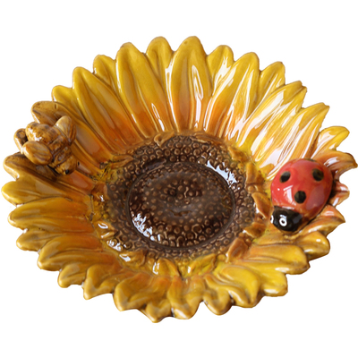 陶瓷欧式风向日葵陶瓷烟灰缸欧式