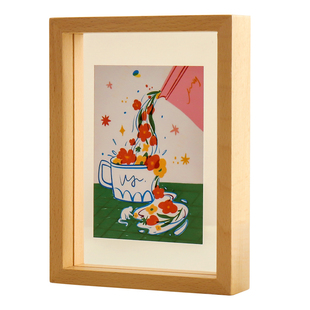 双面透明相框摆台装裱展示a4标本框亚克力7寸8洗照片打印定制框架