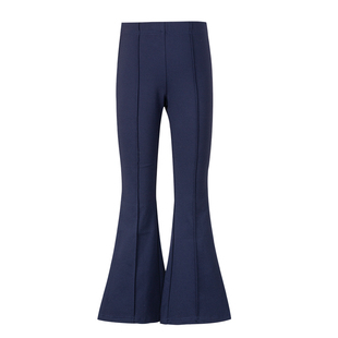 Little Naive秋冬女童休闲裤弹力长裤儿童喇叭裤中大童加绒裤子