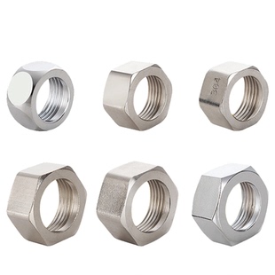 304不锈钢螺帽4分6分1寸波纹管专用全铜螺母燃气管进水管接头配件