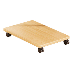 实木打印机置物架落地放置架桌下收纳架移动带轮影印机置物台小型