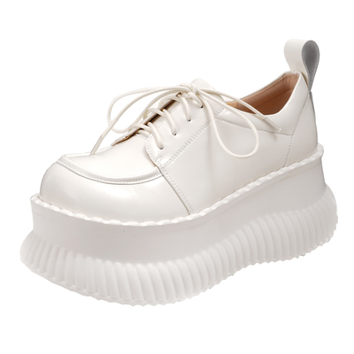 舒适单鞋系带休闲小个子增高鞋