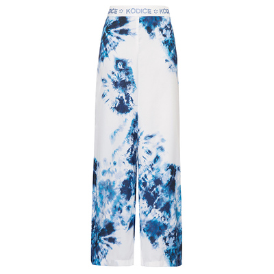 KD扎染印花烫钻阔腿裤